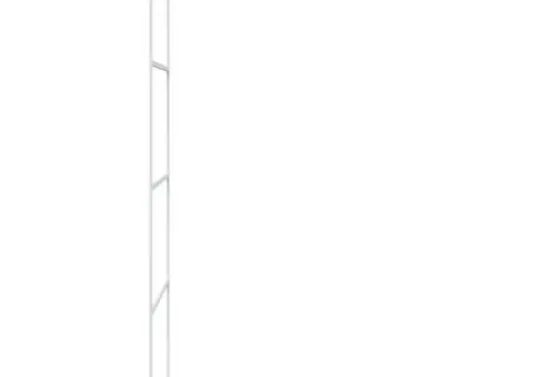 Paravan duș walk-in, alb, 90x195 cm, sticlă ESG transparentă - 4/5