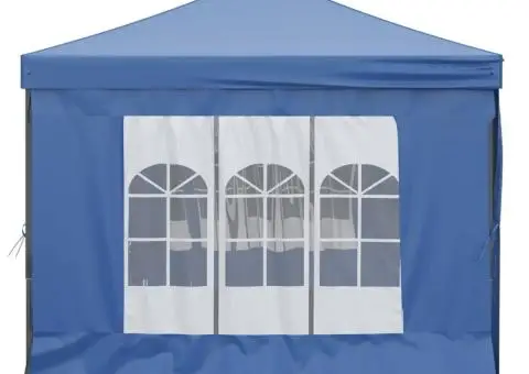 Cort pliabil pentru petrecere, pereți laterali, albastru, 3x6 m - 4/5