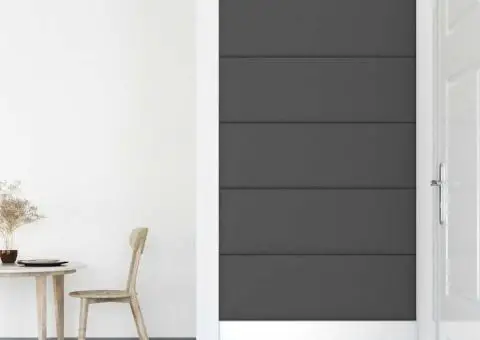 Panouri de perete 12 buc. gri 90x30 cm piele ecologică 3,24 m² - 4/5