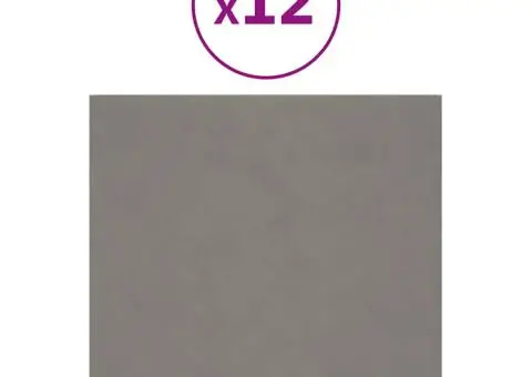 Panouri de perete 12 buc. gri deschis 30x30 cm catifea 1,08 m² - 2/5