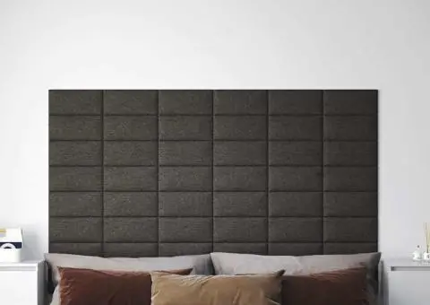 Panouri de perete 12 buc. gri închis 30x15 cm textil 0,54 m² - 1/5