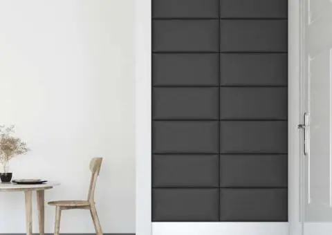 Panouri de perete 12 buc. gri 60x30 cm piele ecologică 2,16 m² - 4/5