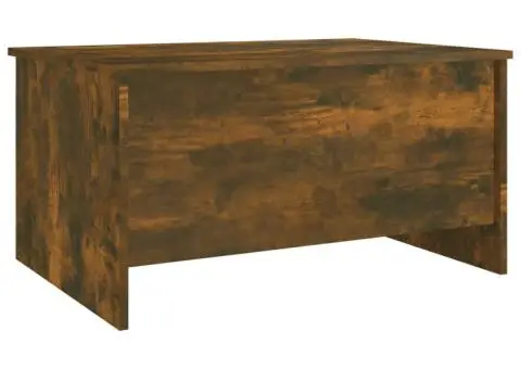 Măsuță de cafea, stejar fumuriu, 80x55,5x41,5cm, lemn prelucrat - 3/5