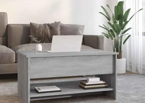 Măsuță de cafea, gri sonoma, 80x50x40 cm, lemn prelucrat - 3/5