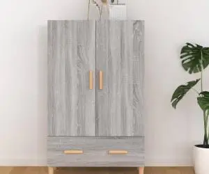 vidaXL Dulap înalt, gri sonoma, 70x31x115 cm, lemn compozit