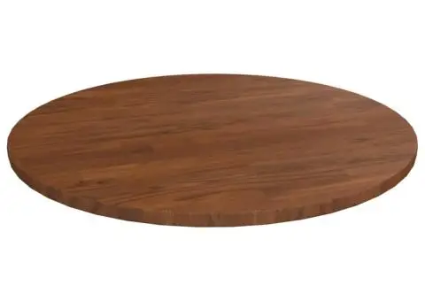 Blat de masă rotund maro închis Ø50x1,5 cm lemn stejar tratat - 1/4