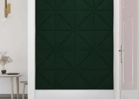 Panouri de perete 12 buc. verde închis 30x30 cm catifea 0,54 m² - 4/5