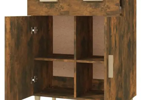 Servantă, stejar fumuriu, 69,5x34x89 cm, lemn prelucrat - 4/5