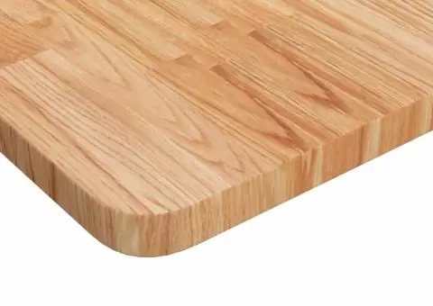 Blat masă pătrat maro deschis 60x60x2,5 cm lemn stejar tratat - 3/4