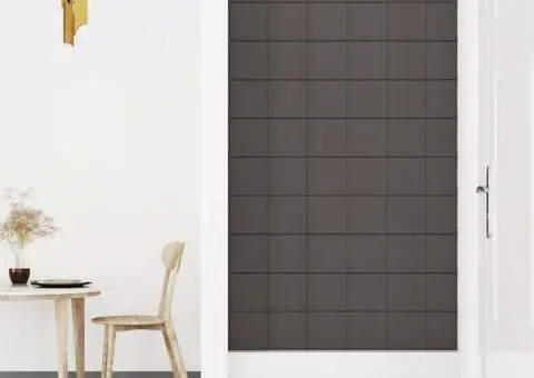 Panouri de perete 12 buc. gri închis 90x15 cm textil 1,62 m² - 4/5