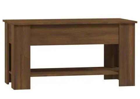 Măsuță de cafea, stejar fumuriu, 101x49x52 cm, lemn prelucrat - 3/5