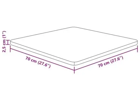 Blat de masă pătrat maro închis 70x70x2,5 cm lemn stejar tratat - 4/4