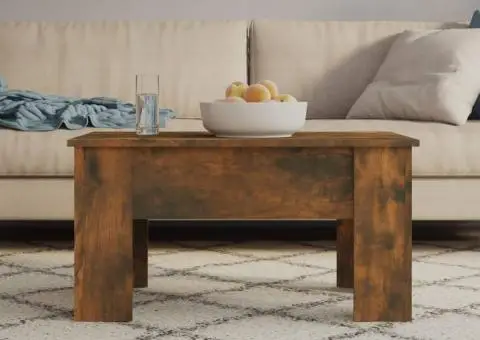 Măsuță de cafea, stejar fumuriu, 79x49x41 cm, lemn prelucrat - 1/5