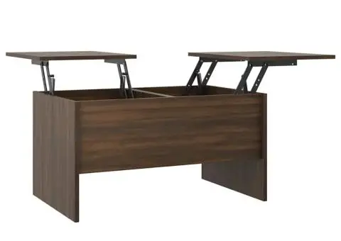 Măsuță de cafea, stejar maro, 80x50x42,5 cm, lemn prelucrat - 2/5