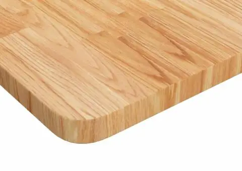 Blat de baie, maro deschis, 100x50x2,5 cm, lemn masiv tratat - 3/4