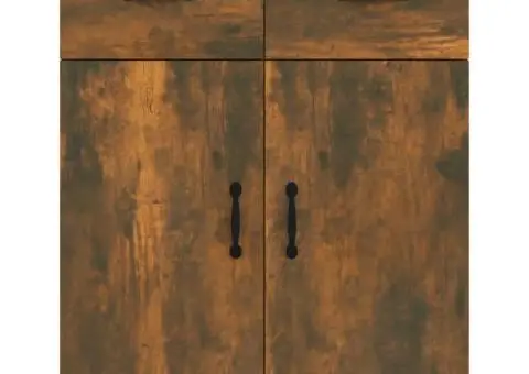 Dulap, stejar fumuriu, 69,5x34x90 cm, lemn compozit - 5/5