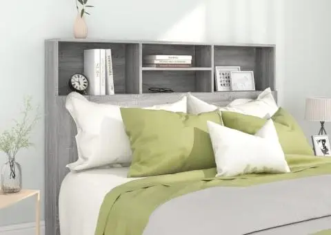 Tăblie de pat cu dulap, gri sonoma, 140x19x103,5 cm - 1/5