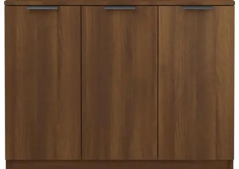 Servantă, stejar maro, 90,5x30x70 cm, lemn prelucrat - 5/5