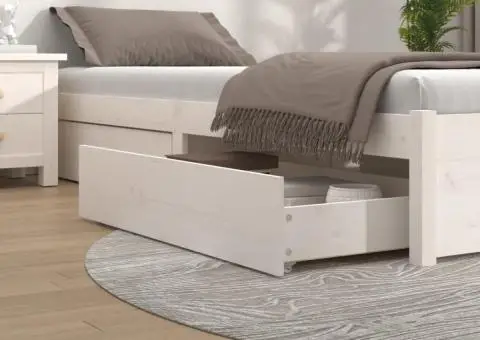 Sertare pentru pat, 4 buc., lemn masiv de pin - 1/5