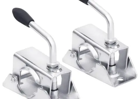 Cleme roată de manevră, 2 buc., 13,5x6,5x14 cm, oțel galvanizat - 1/5