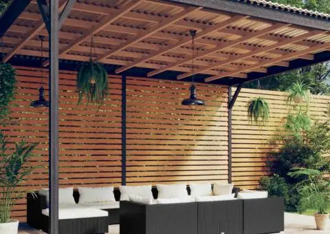 Set mobilier de grădină cu perne, 10 piese, negru, poliratan - 1/5