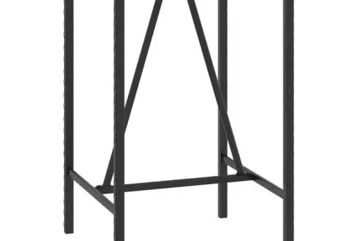 Set bar pentru grădină, 3 piese, negru, poliratan/lemn acacia - 4/5