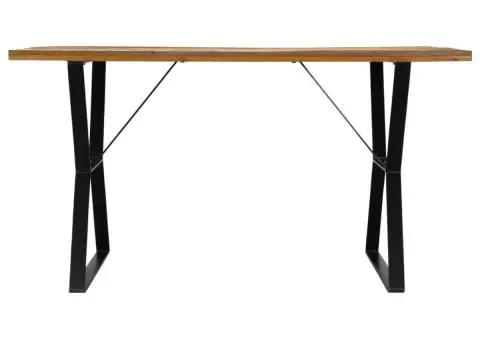 Masă de bucătărie, 140 x 80 x 76 cm, lemn masiv reciclat - 2/5