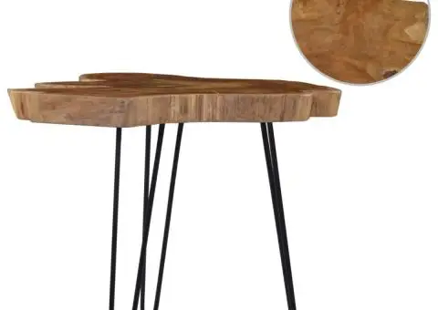 Măsuță de cafea, (60-70) x 45 cm, lemn de tec - 1/5