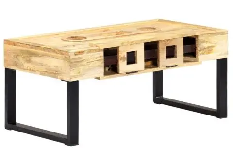 Măsuță de cafea stil casetă, 100x52x45 cm, lemn masiv de mango - 1/5