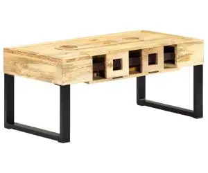 vidaXL Măsuță de cafea stil casetă, 100x52x45 cm, lemn masiv de mango