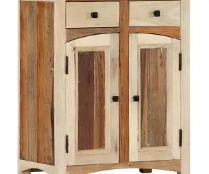 vidaXL Dulap lateral, 60 x 30 x 75 cm, lemn masiv reciclat