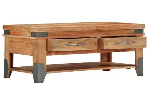 Măsuță de cafea, 110x52x45 cm, lemn masiv de acacia - 4/5