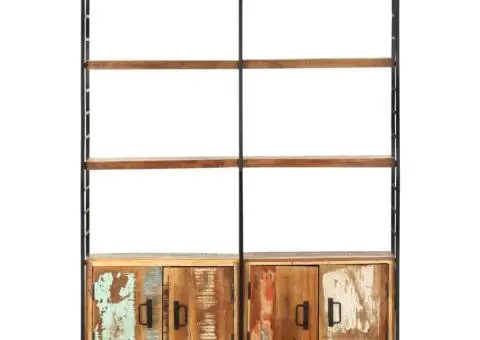 Bibliotecă cu 4 niveluri, 124 x 30 x 180 cm lemn masiv reciclat - 2/5