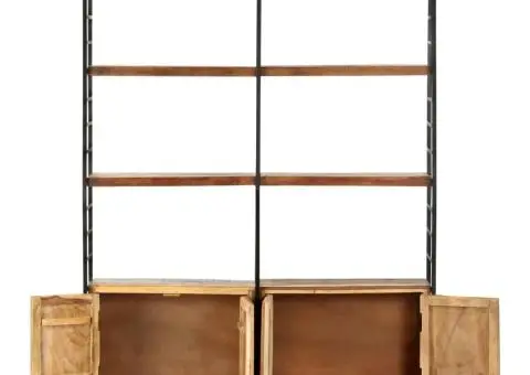 Bibliotecă cu 4 niveluri, 124 x 30 x 180 cm lemn masiv reciclat - 3/5