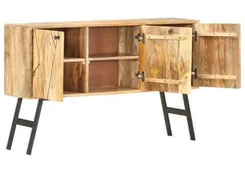 Servantă, 118 x 30 x 75 cm, lemn masiv de mango - 3/5