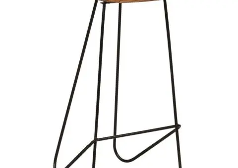 Scaune de bar, 2 buc., lemn masiv de acacia - 2/5