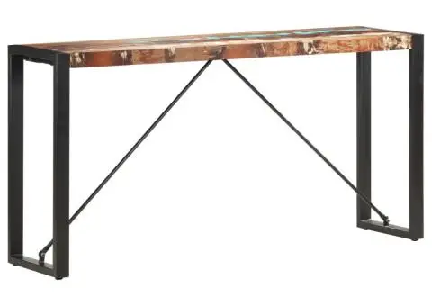 Masă consolă, 150 x 35 x 76 cm, lemn masiv reciclat - 1/5