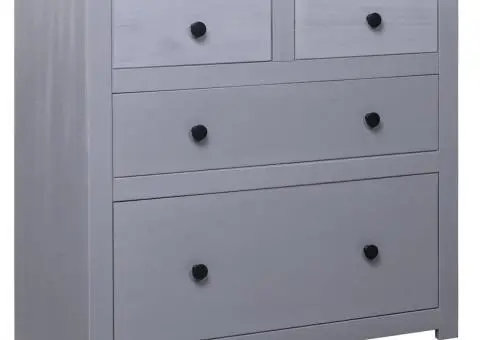 Servantă, gri, 80 x 40 x 83 cm, lemn de pin, gama Panama