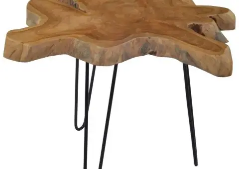 Măsuță de cafea, (60-70) x 45 cm, lemn de tec - 3/5