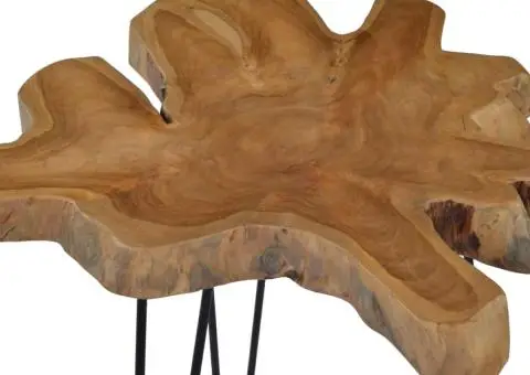 Măsuță de cafea, (60-70) x 45 cm, lemn de tec - 4/5