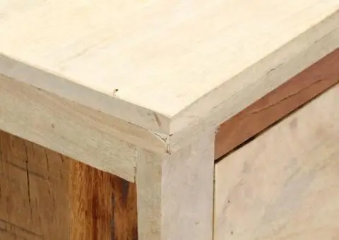 Dulap lateral, 60 x 30 x 75 cm, lemn masiv reciclat - 4/5