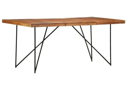 Masă de bucătărie, 180 x 90 x 76 cm, lemn masiv de acacia - 1/5