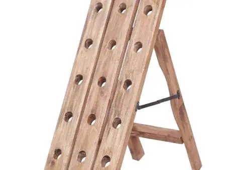 Suport de vin pentru 15 sticle 26x50x70 cm lemn masiv de mahon - 1/5