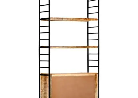 Bibliotecă cu 4 rafturi 80x30x180 cm lemn masiv mango nefinisat - 4/5