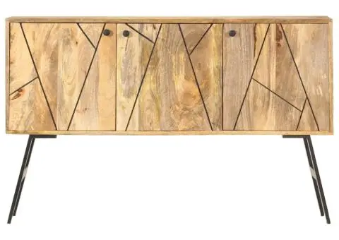 Servantă, 118 x 30 x 75 cm, lemn masiv de mango - 2/5