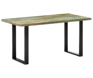 Masă de bucătărie, 160 x 80 x 75 cm, lemn masiv reciclat