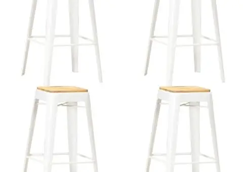 Scaune de bar, 4 buc., lemn masiv de mango - 1/5