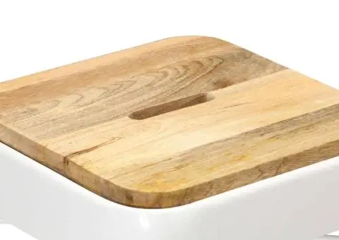 Scaune de bar, 4 buc., lemn masiv de mango - 4/5