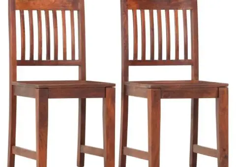 Scaune de bucătărie, 2 buc., lemn masiv de mango - 1/5