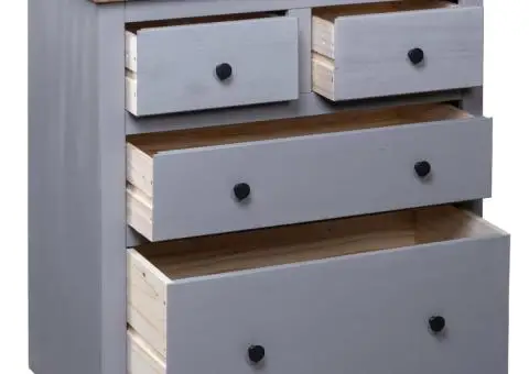 Servantă, gri, 80 x 40 x 83 cm, lemn de pin, gama Panama - 5/5